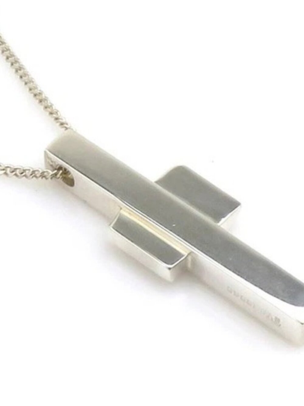 Auth GUCCI Pendant Necklace Silver 925 - r10492a